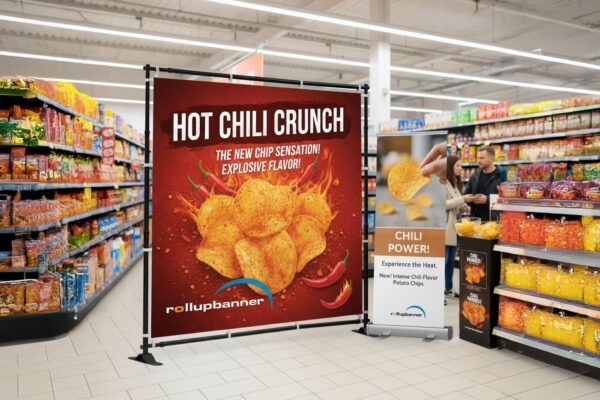 Fuldendt visuel identitet: Når pressevæg og roll up banner går hånd i hånd